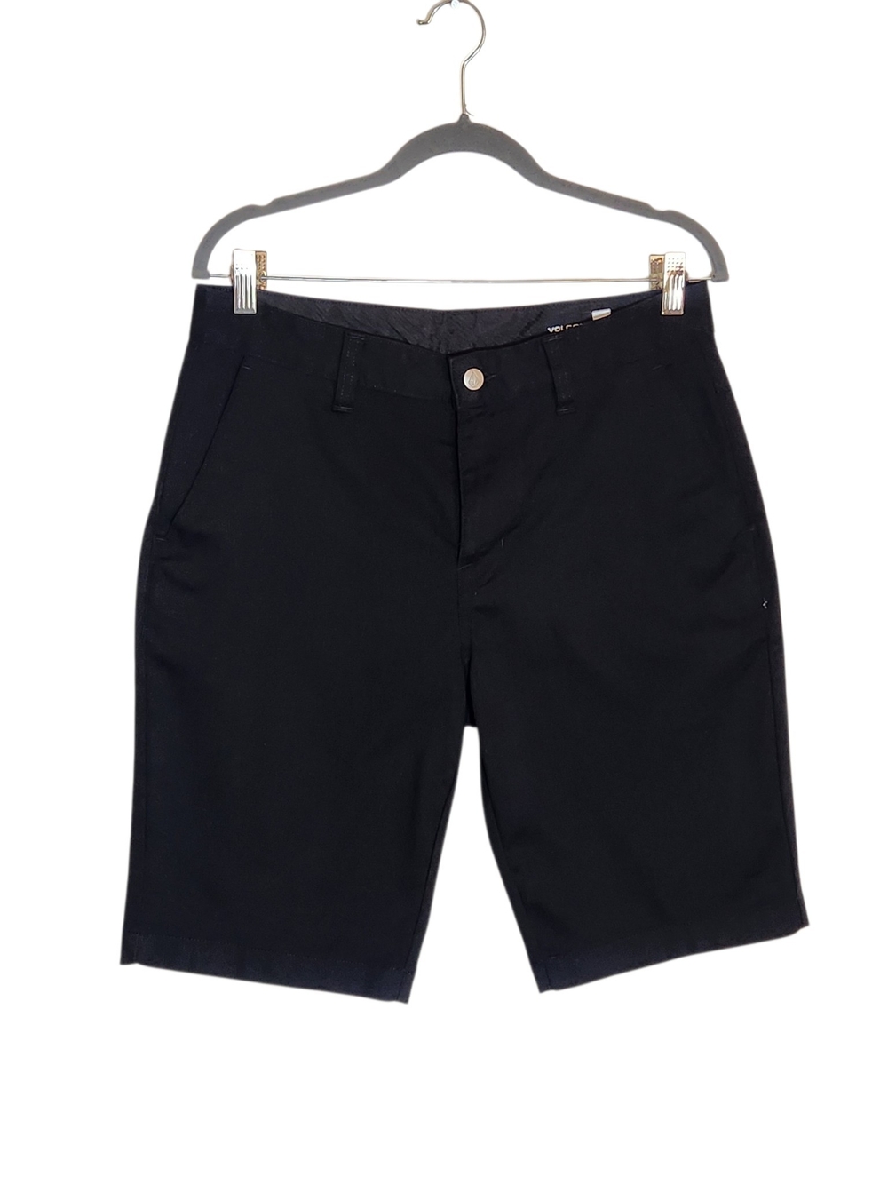 Volcom Mens Black Flat Front Casual Shorts Size 31